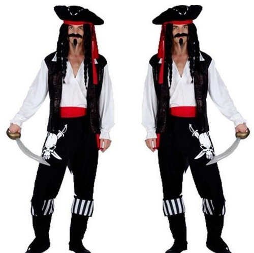 Fantasia Masculina Adulto Pirata (chapéu Incluso)